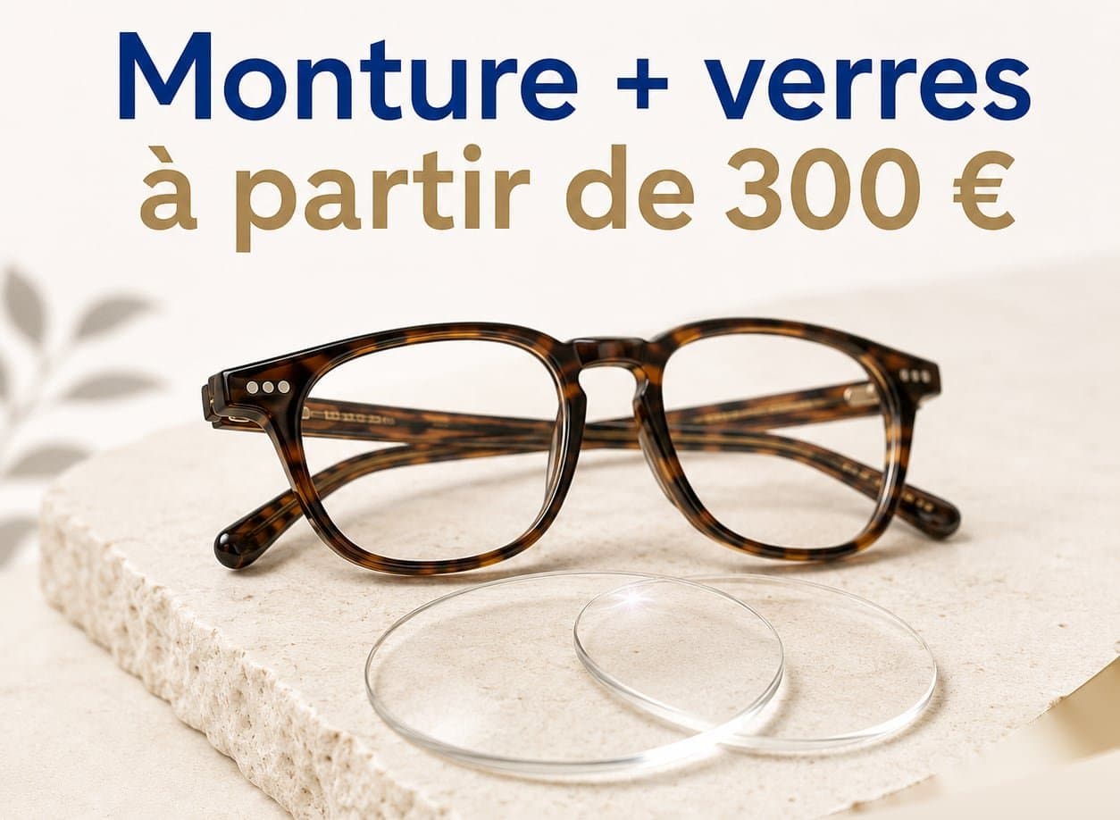 Monture + verres à partir de 300 €