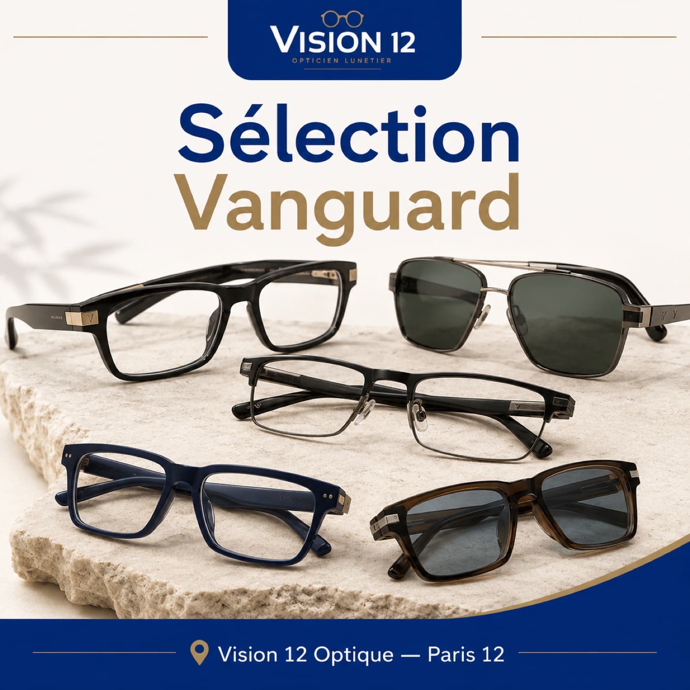 Sélection de lunettes Vanguard chez Vision 12, opticien à Paris 12