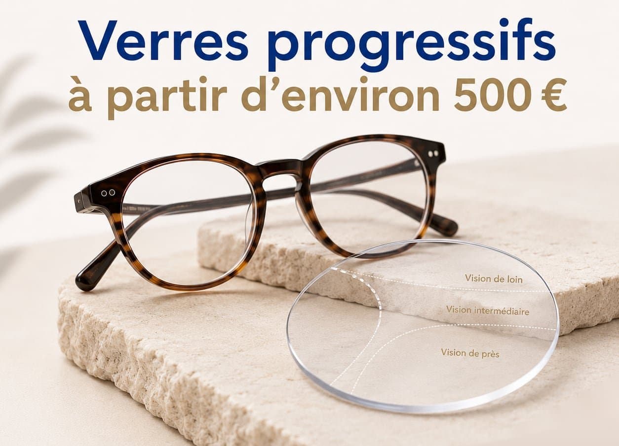 Verres progressifs à partir d'environ 500 €