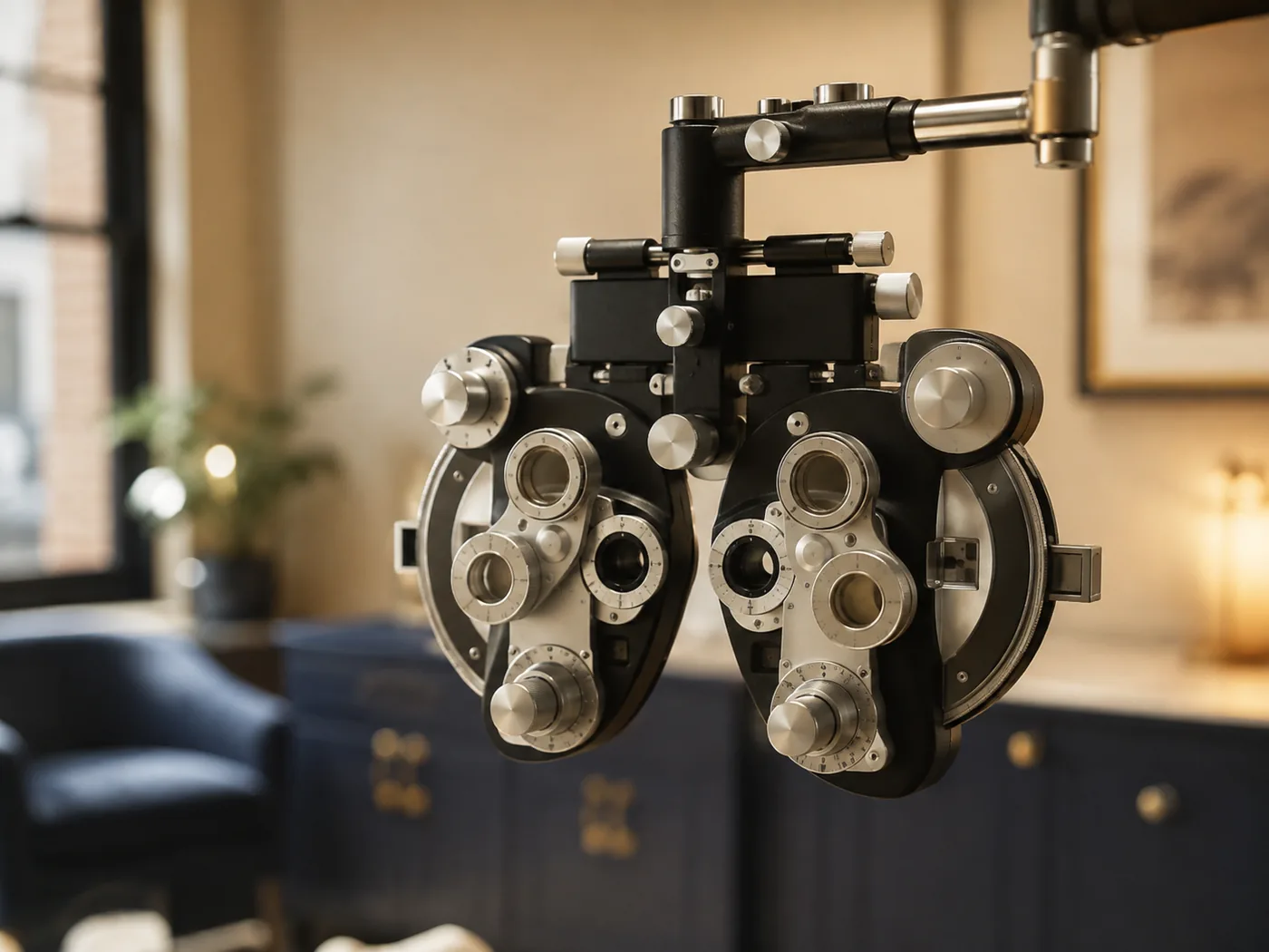 Réfracteur d’examen de la vue dans le cabinet de Vision 12