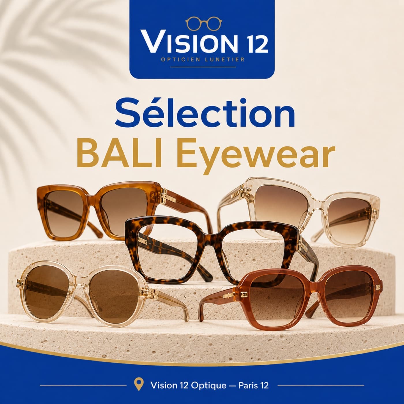 Sélection de lunettes BALI Eyewear chez Vision 12, opticien à Paris 12