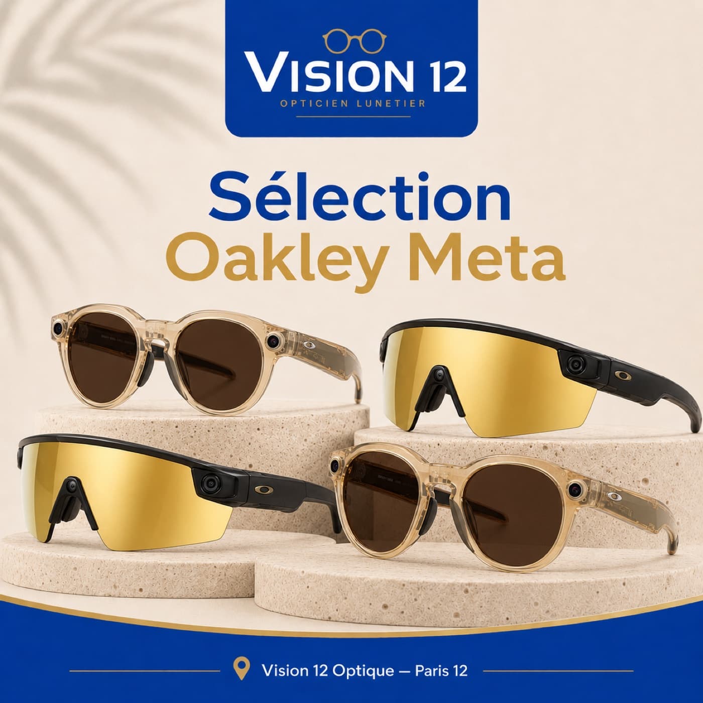 Sélection de lunettes connectées Oakley Meta chez Vision 12, opticien à Paris 12