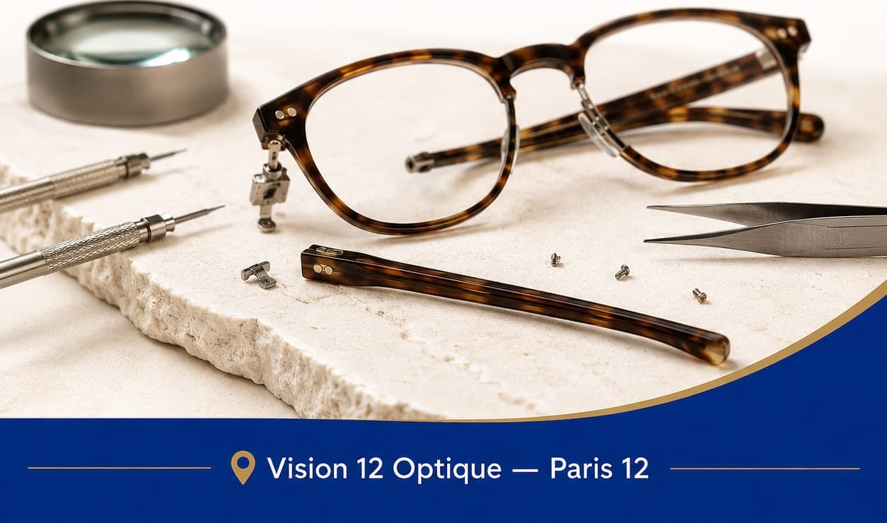 Réparation & SAV de lunettes à Paris 12 — Vision 12, opticien indépendant