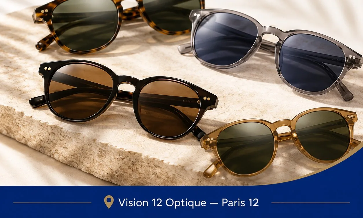 Lunettes de soleil polarisées présentées chez Vision 12
