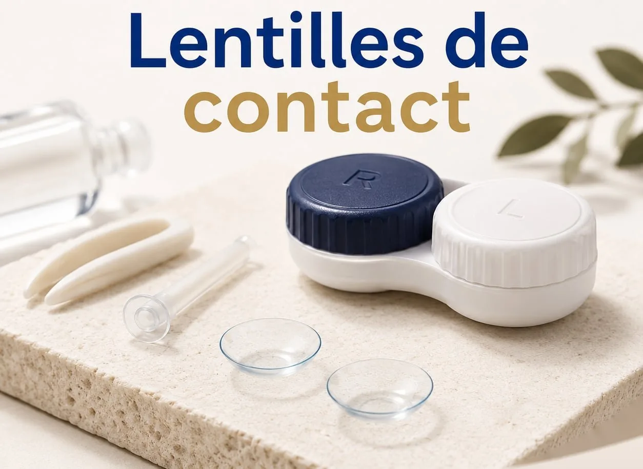 Lentilles de contact et boîtier de rangement chez Vision 12